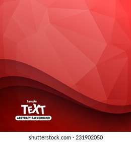 Colorful vector abstract background with wave and triangle polyg