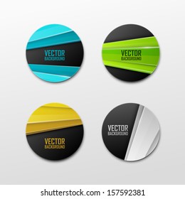 Colorful vector abstract banners