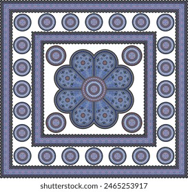Bunte Vektorgrafik abstrakt Chunri rund Tapisserie Design.