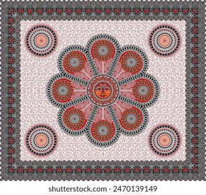 colorido Vector abstracto chunri redondo tapiz diseño.