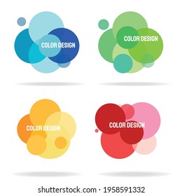 Colorful vector abstract circle, round frames, background. Vector abstract design elements.