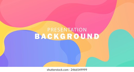 Colorful vector abstract creative background in minimal and simple trendy style. Simple presentation background with dynamic shapes