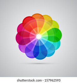 colorful vector abstract flower