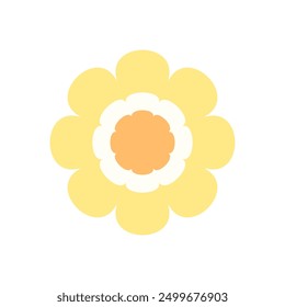 Colorful vector abstract flower icon logo. Simple minimal flat art style for banner, poster, promotion, web site, online shopping, advertising.