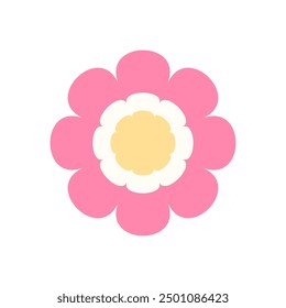 Colorful vector abstract flower icon logo. Simple minimal flat art style for banner, poster, promotion, web site, online shopping, advertising.