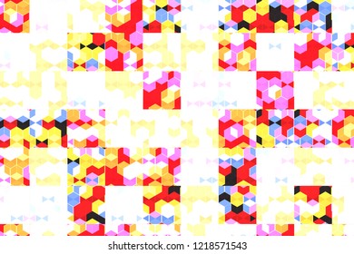 Colorful vector abstract mosaic pattern. A completely new color illustration in a puzzle style. A new original texture for your design. Polygonal funky background. Original and new cube texture