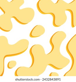 Colorful vector abstract pattern in one yellow-orange color. Abstract illustration with different shapes and circles