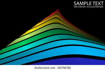 Colorful vector abstract peak background illustration - Vector abstract rainbow colorful background template