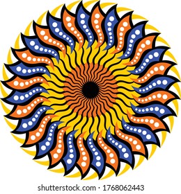 colorful vector abstract round design