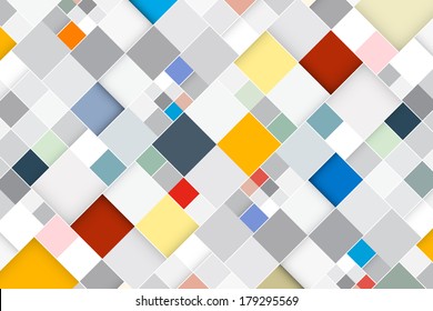 Colorful Vector Abstract Square Retro - Modern Background