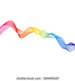 Colorful Vector Abstract Wave Shape - Smoke