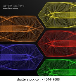Colorful vector abstract waves and lines background. Curvy design element.  Desktop wallpaper.