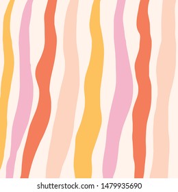 Colorful vector abstraction. Abstract background with wavy stripes. Perfect for bags, pillows, stationery