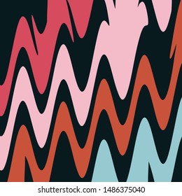 Colorful vector abstraction. Abstract background with pink, brown and blue waves