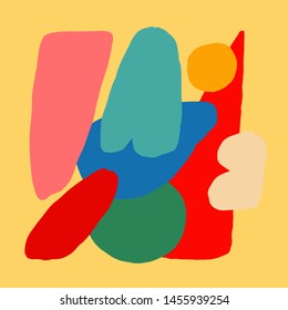 Colorful vector abstraction. Illustration with different geometric shapes