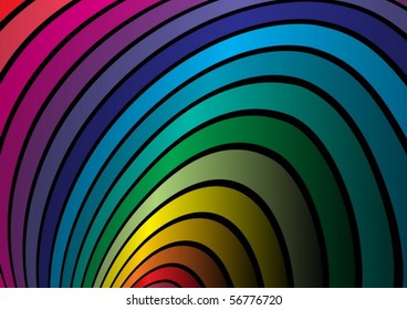 Colorful vector abstraction of rainbow