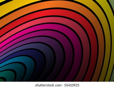 Colorful vector arcs illustration