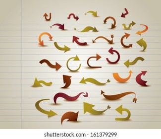 Colorful vector arrow collection