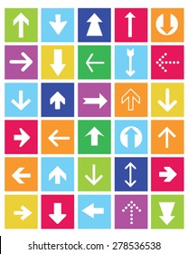 Colorful vector arrow element collection 