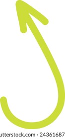 a colorful vector arrow hand drawn in transparent background