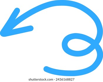 a colorful vector arrow hand drawn in transparent background