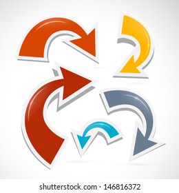 Colorful vector arrows