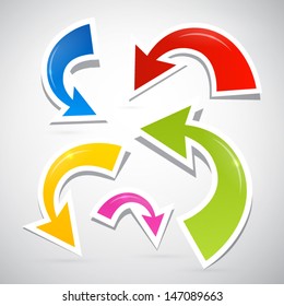 Colorful vector arrows 