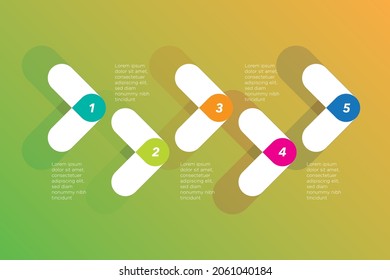 colorful vector arrows, infographics layout and elements..