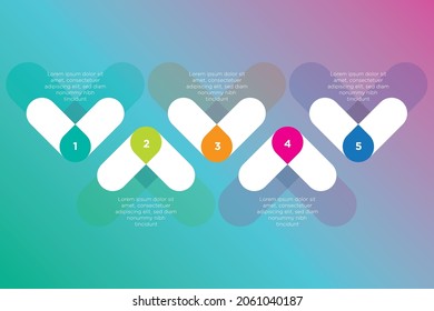 flechas vectoriales coloridas, diseño de infografías y elementos.