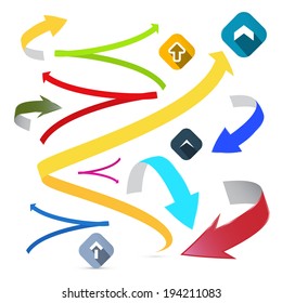 Colorful Vector Arrows Set Illustration