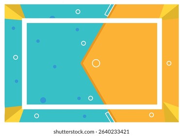 Colorful vector art background with abstract memphis geometric shapes.