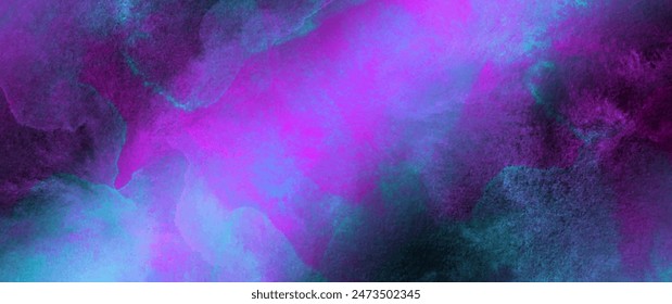 Colorful vector art background with neon color gradient and pink and blue grunge texture for cover design, invitation, poster, wedding card, menu, luxe invite, prestigious voucher.