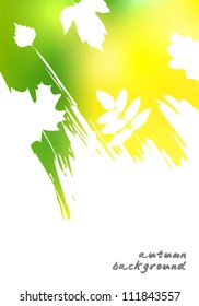 Colorful vector autumn background with place for your text