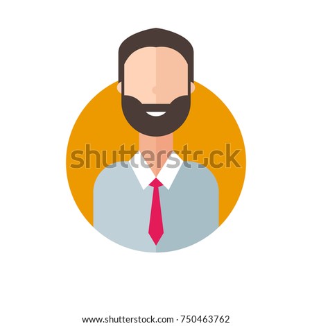 Colorful vector avatar of office manager