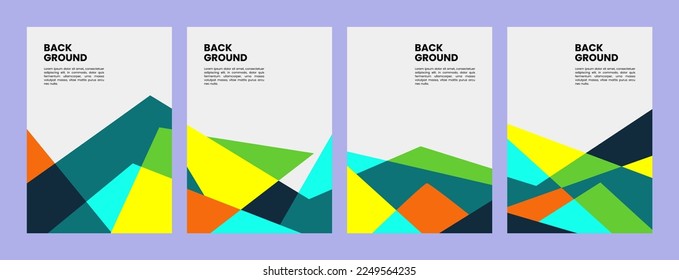 colorful vector background with abstract geometric shapes suitable for banners, social media content and print materials