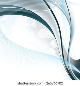 Colorful Vector Background. Abstract Wavy Illustration.