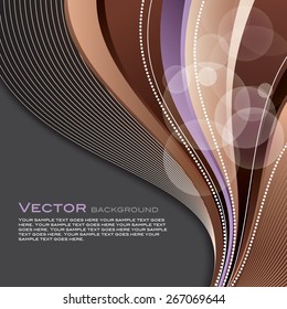 Colorful Vector Background. Abstract Wavy Illustration.