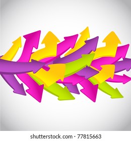 Colorful vector background with arrows