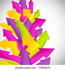 Colorful vector background with arrows