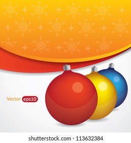 Colorful vector background with Christmas balls