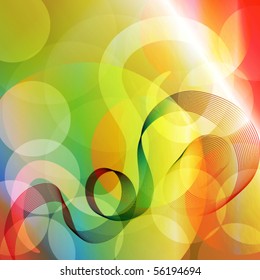 Colorful vector background with circles