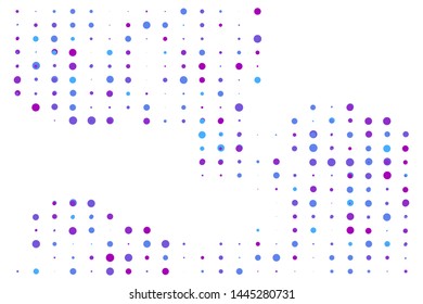 Colorful vector background with dot bubbles. Dot bubbles on abstract background. Usable for design background - Vector Illustration