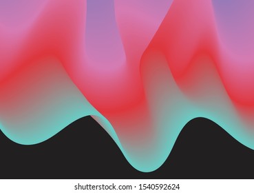 colorful vector background so effect bright light , volume curve waves