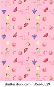 Colorful vector background with fruits.