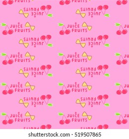 Colorful vector background with fruits.