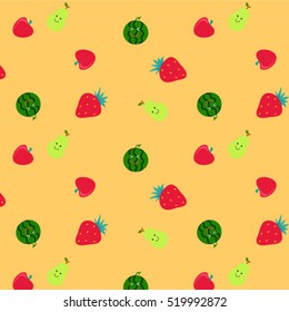 Colorful vector background with fruits.