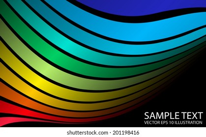 Colorful vector background illustration template - Vector rainbow template background illustration