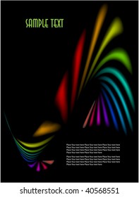  Un colorido fondo vectorial con espacio para el texto.