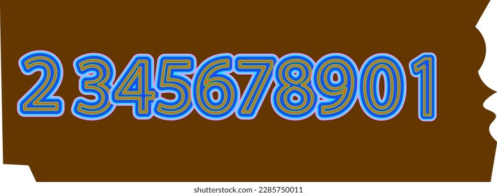 Colorful vector background with set of numbers. Vector design for banner, presentation, web page, card, labels or posters.