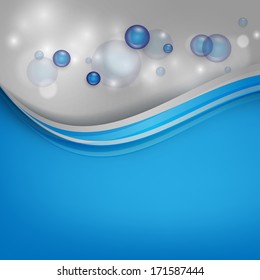 colorful vector background with transparent bubbles and bokeh effect. Eps10